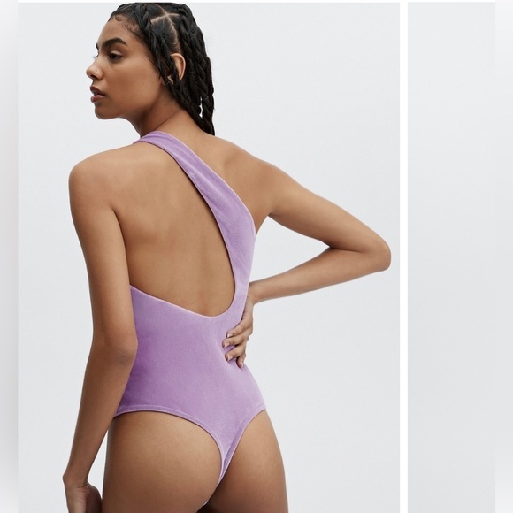 FABLETICS Gigi Velour Bodysuit Bright Lilac | Size XXS 0-2 | NWT - Picture 3 of 7